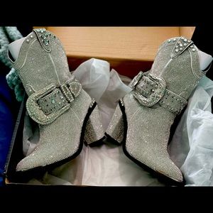 Doll Kill Rhinestone Cowboy boots